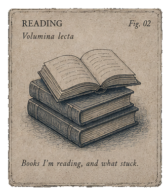 Reading — books I'm reading, and what stuck